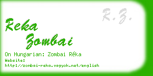 reka zombai business card