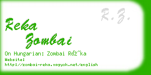 reka zombai business card